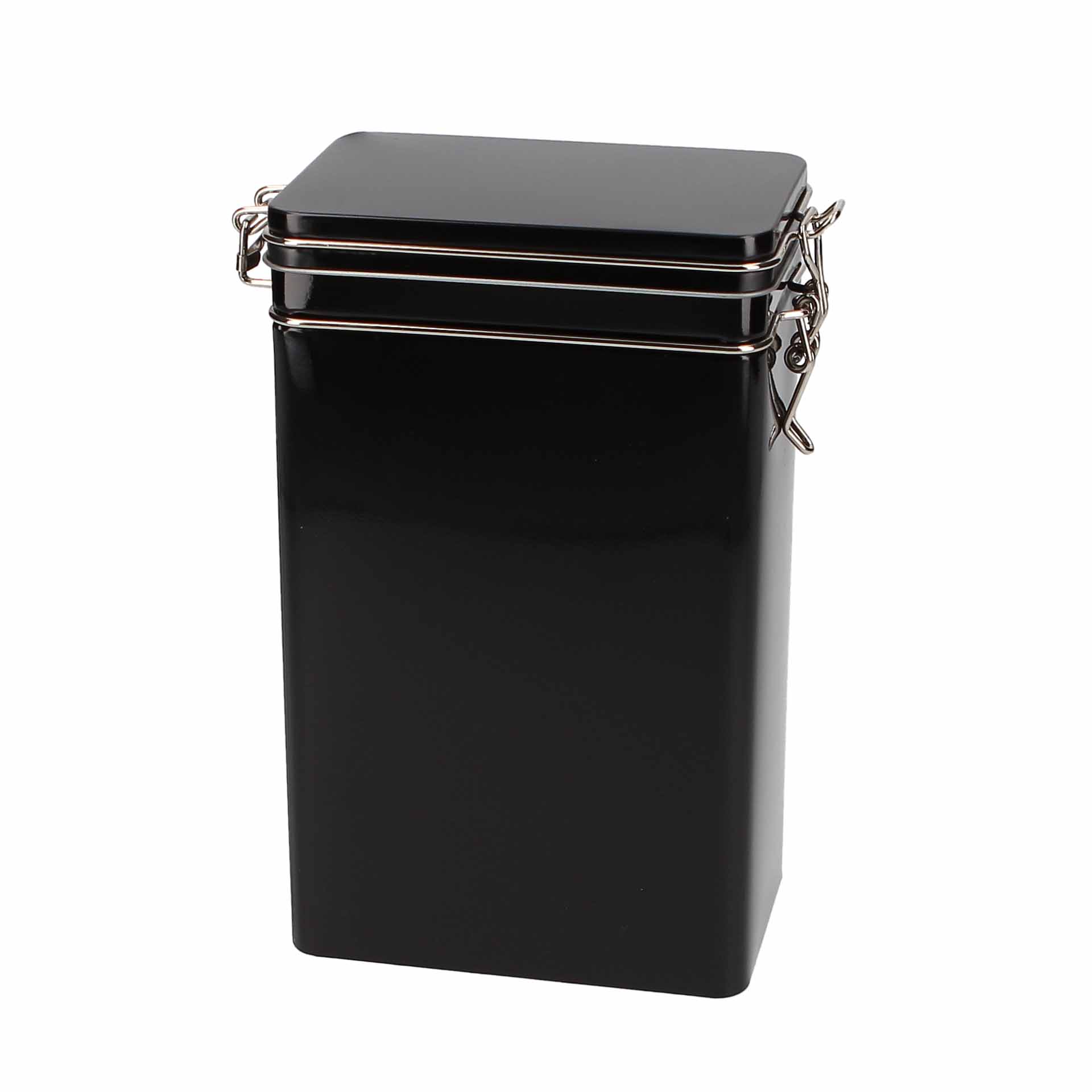 Dóza na kávu Black 500 g – hranatá černá dóza