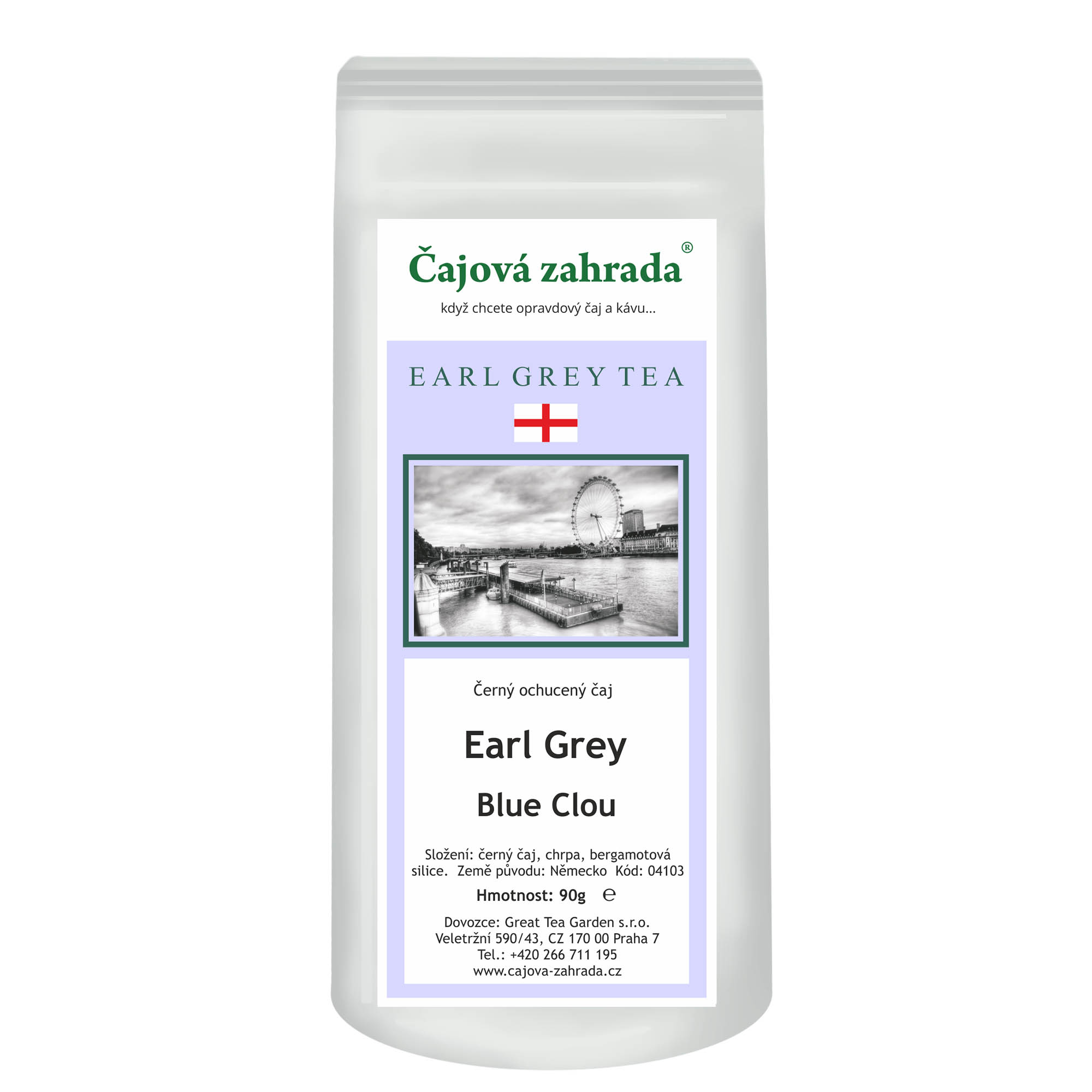 Levně Čajová zahrada Earl Grey Blue Clou- černý ochucený čaj Varianta: černý čaj 1000g