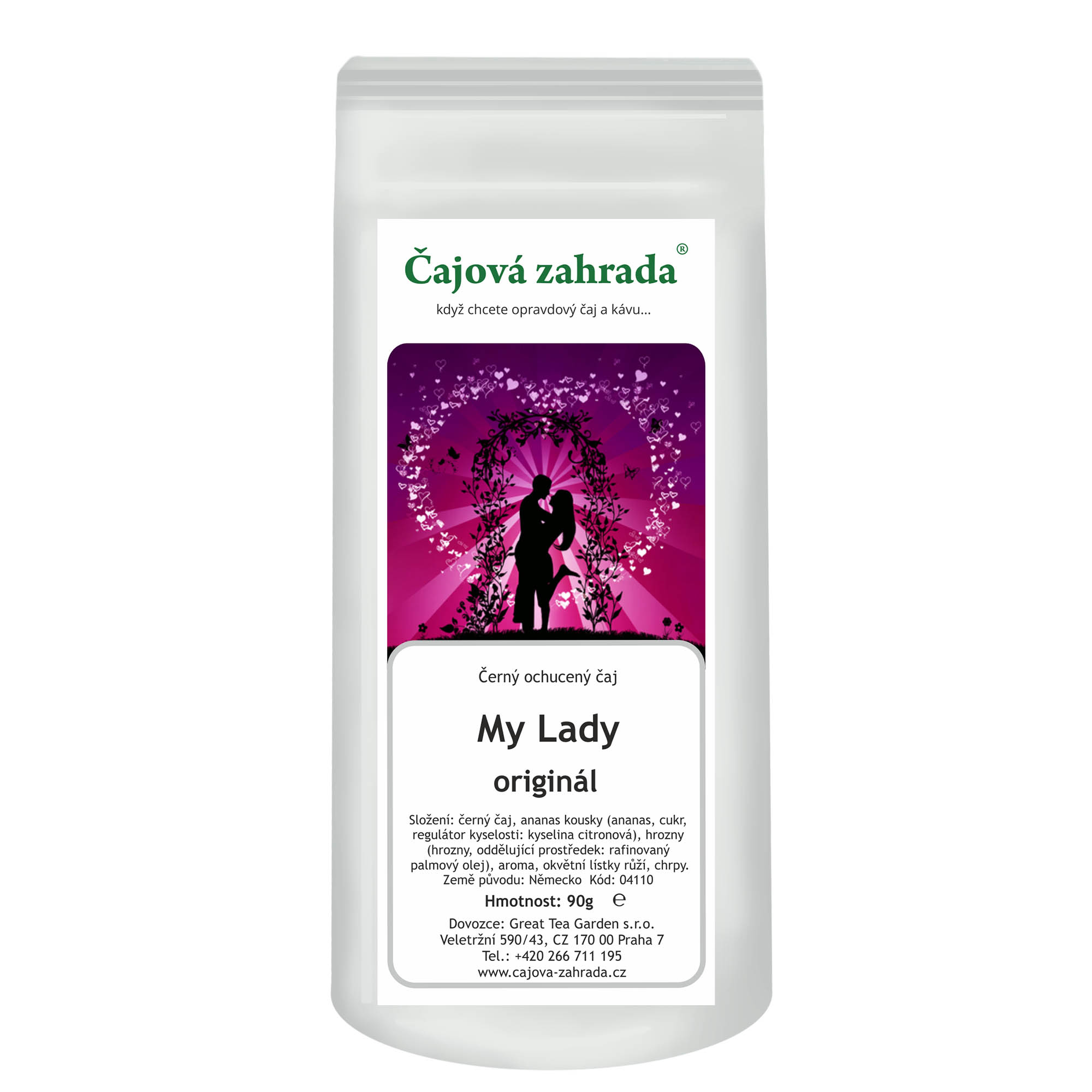 My Lady – černý ochucený čaj s ananasem, hrozny a růžemi