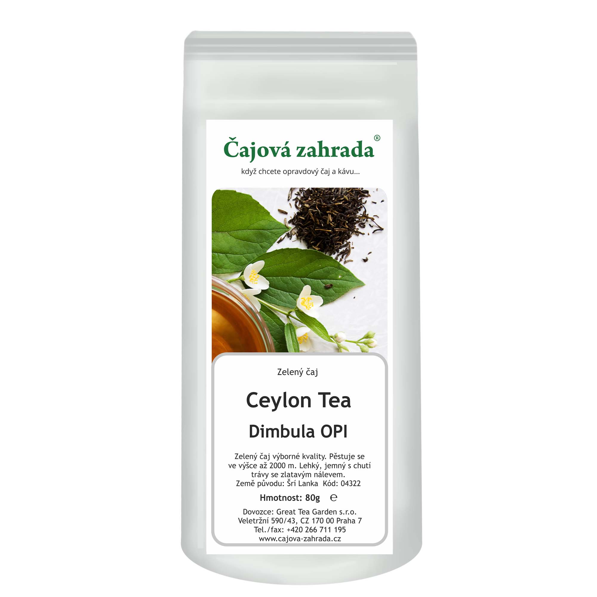 Levně Čajová zahrada Ceylon Dimbula OPI Green - zelený čaj Varianta: zelený čaj 500g