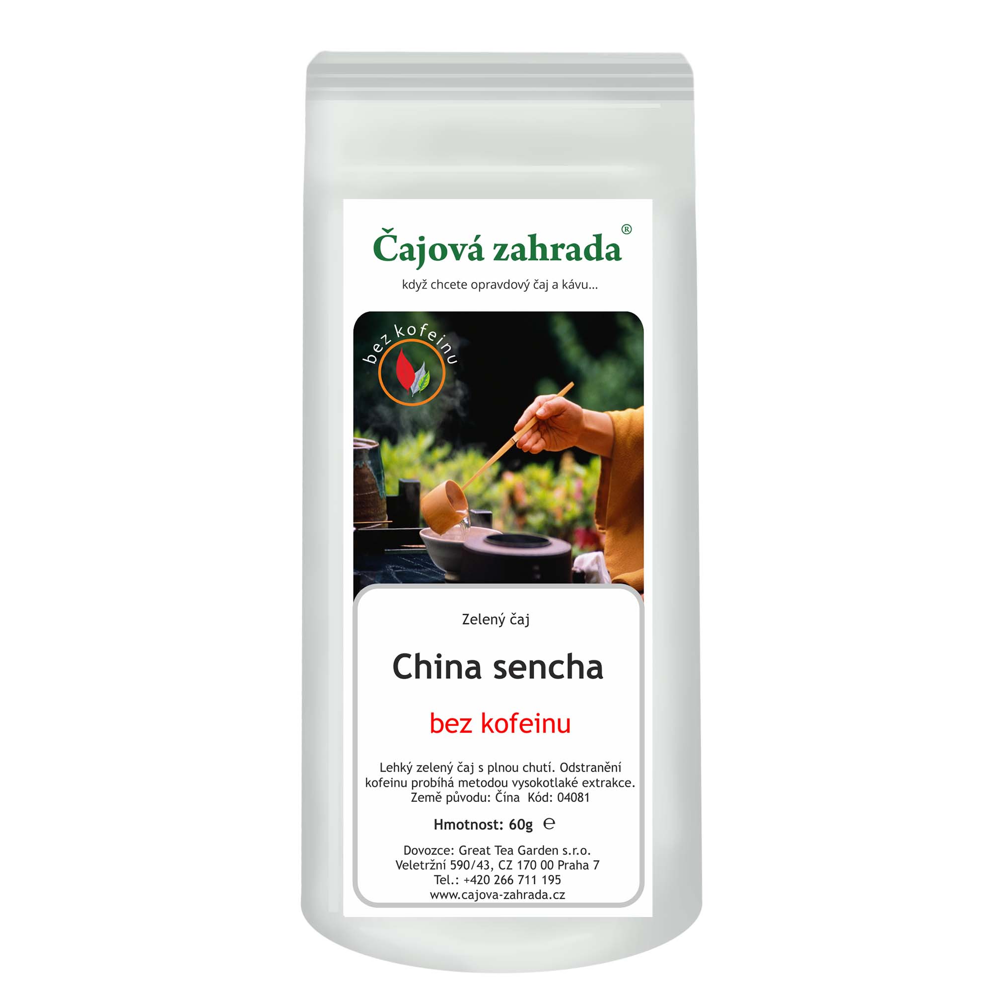 Levně Čajová zahrada China Sencha - zelený čaj BEZ KOFEINU Varianta: zelený čaj 1000g