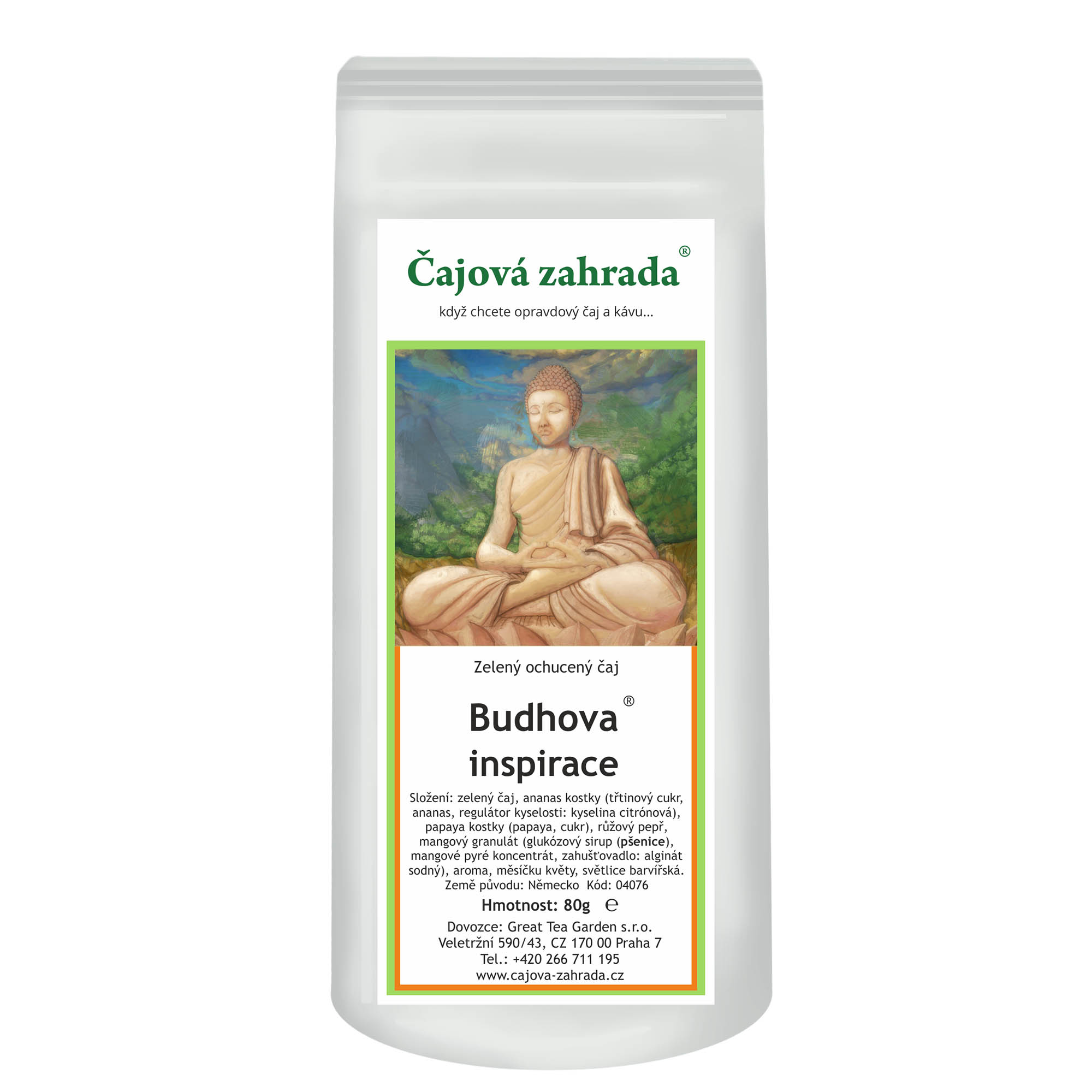 Levně Čajová zahrada Budhova inspirace ® - zelený ochucený čaj Varianta: zelený čaj 1000g