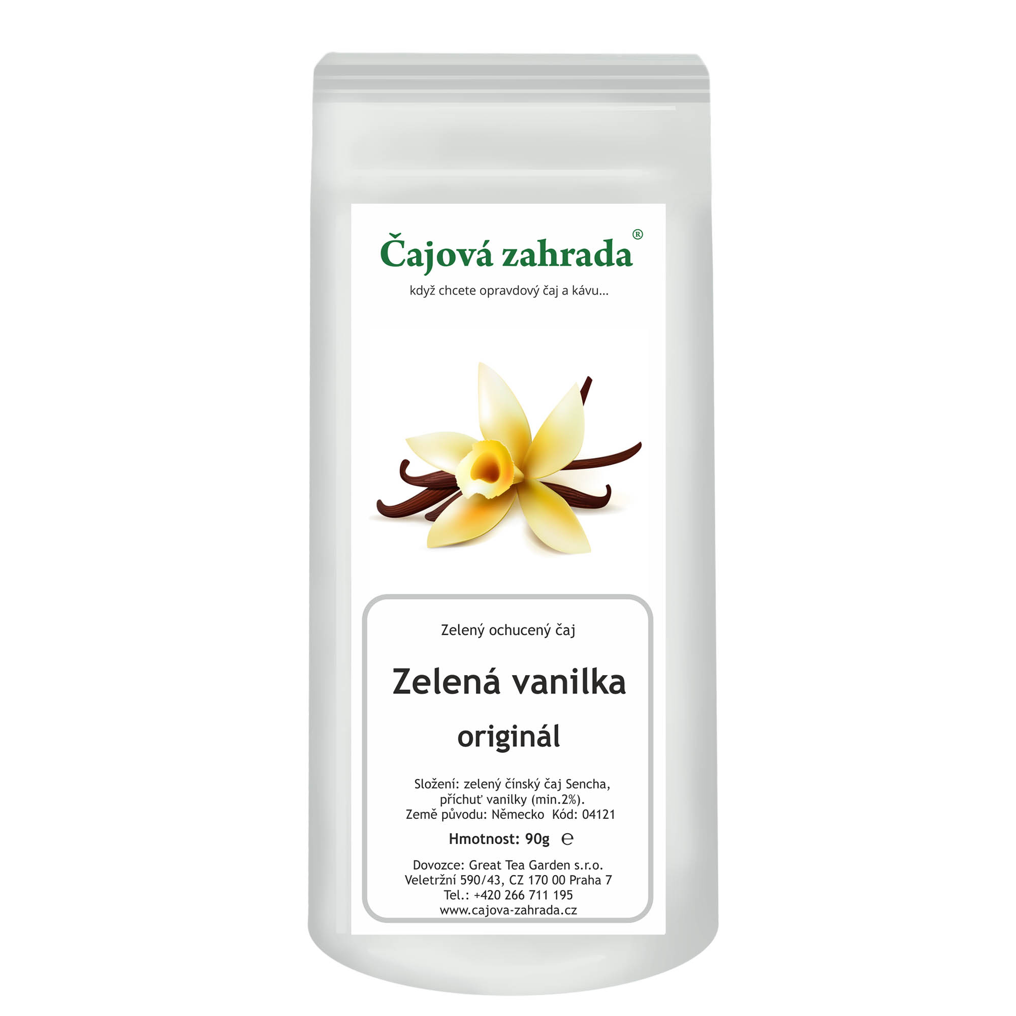 Levně Čajová zahrada Zelená vanilka - zelený ochucený čaj Varianta: zelený čaj 1000g