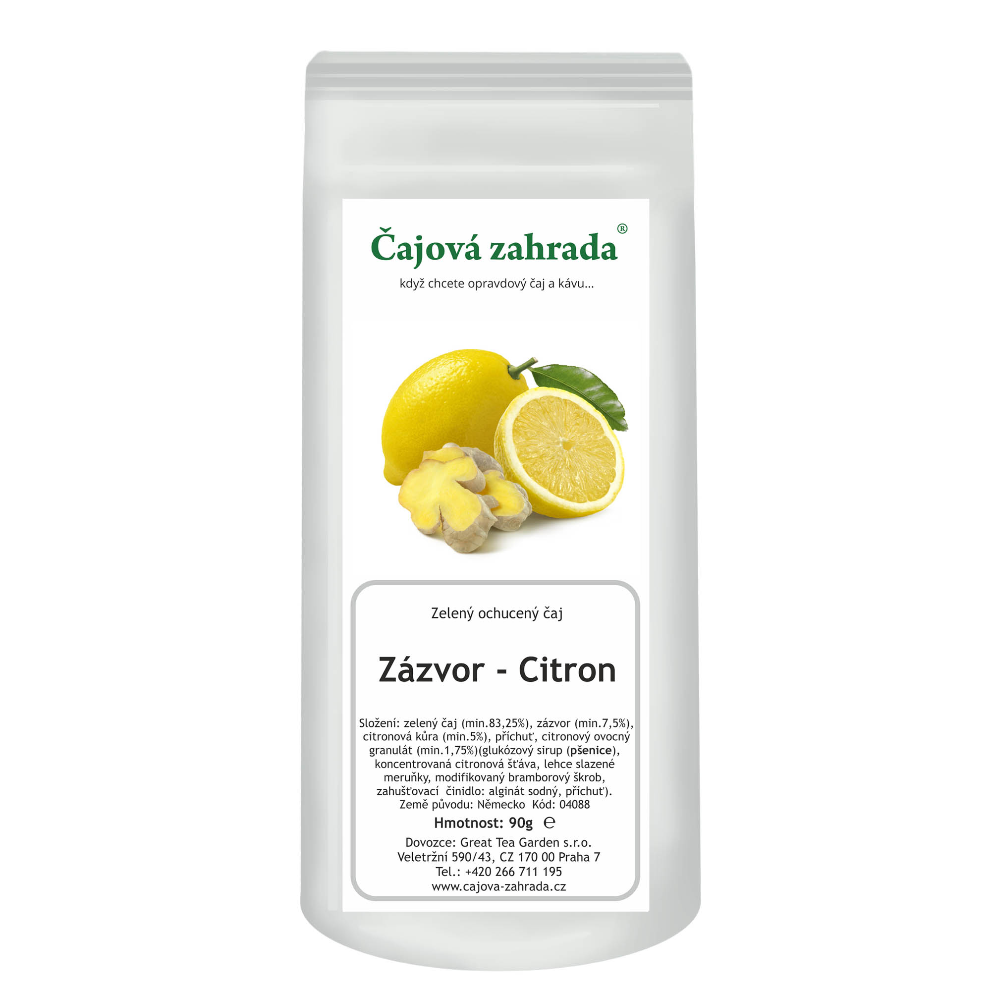 Levně Čajová zahrada Zázvor & Citron - zelený ochucený čaj Varianta: zelený čaj 1000g