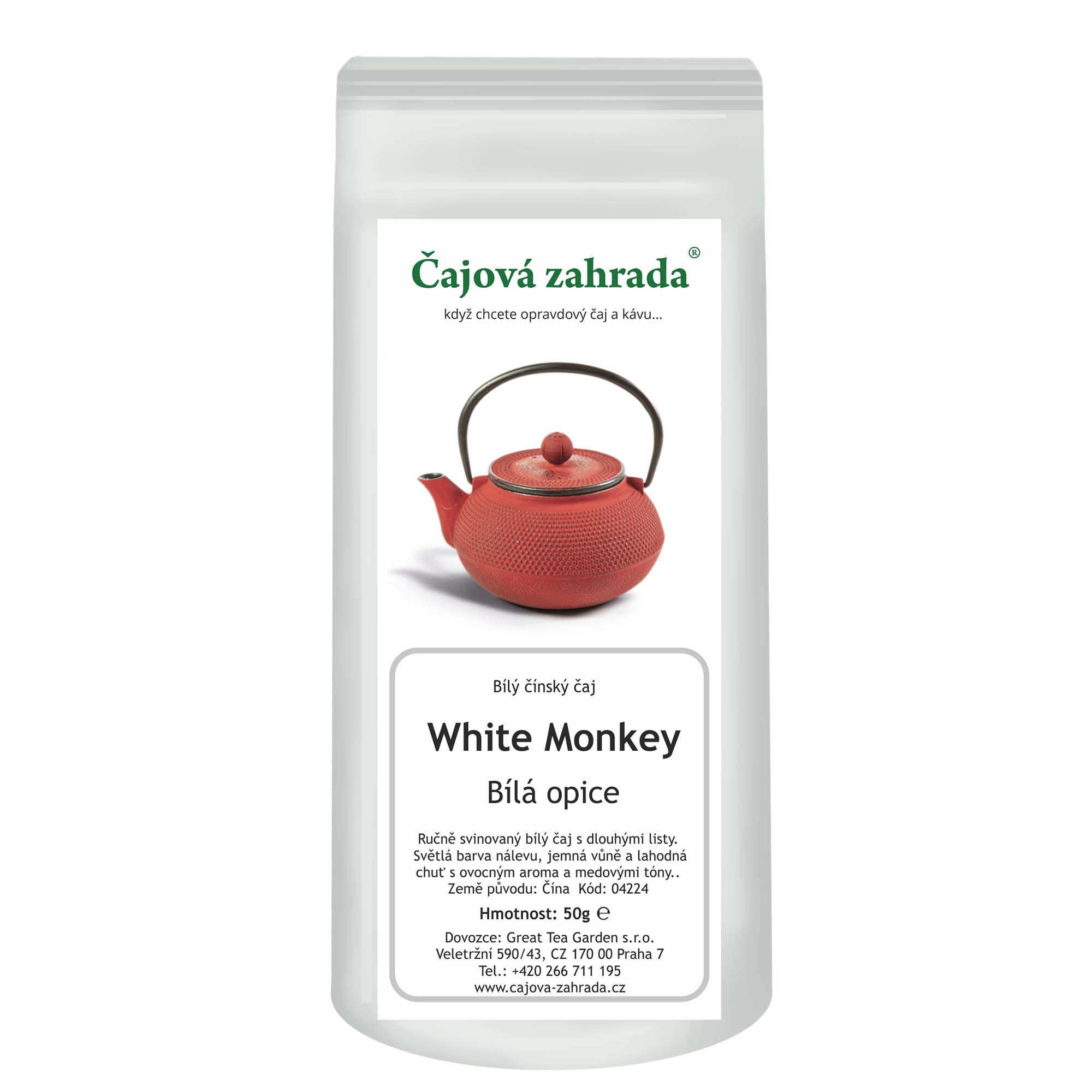 Levně Čajová zahrada China White Monkey - bílý čaj Varianta: bílý čaj 500g