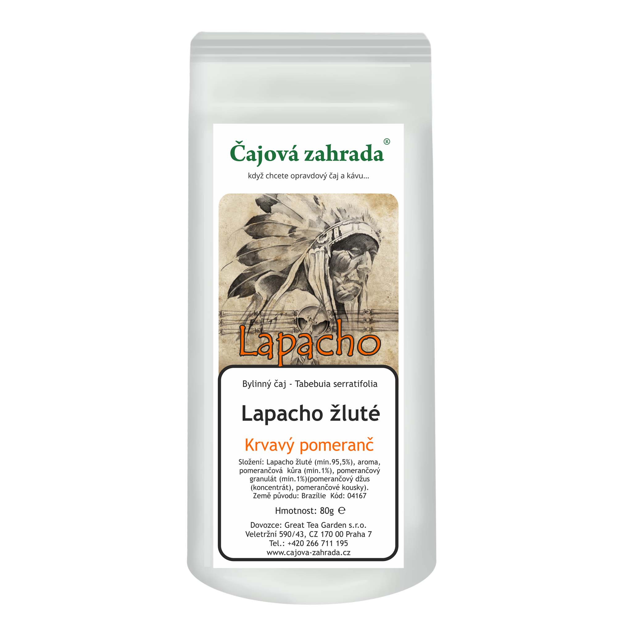 Lapacho žluté Krvavý pomeranč – sypaný bylinný čaj