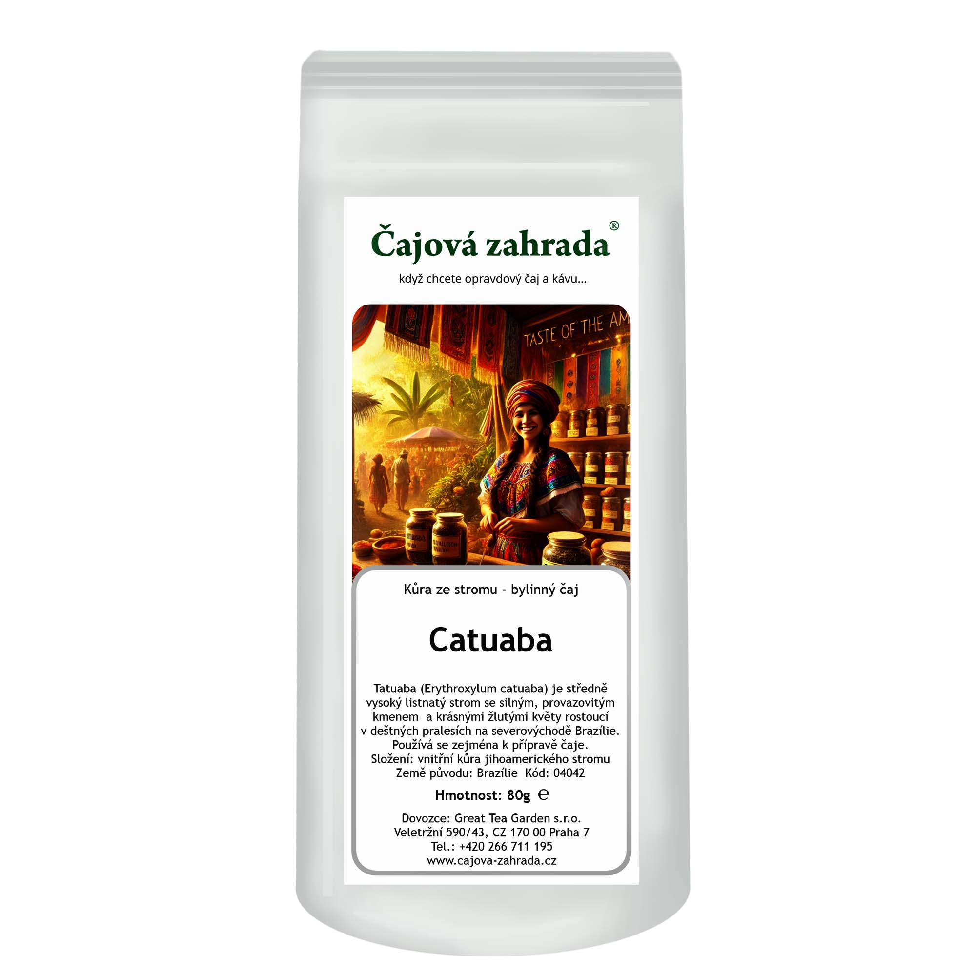 Catuaba – bylina, sypaný bylinný čaj z kůry