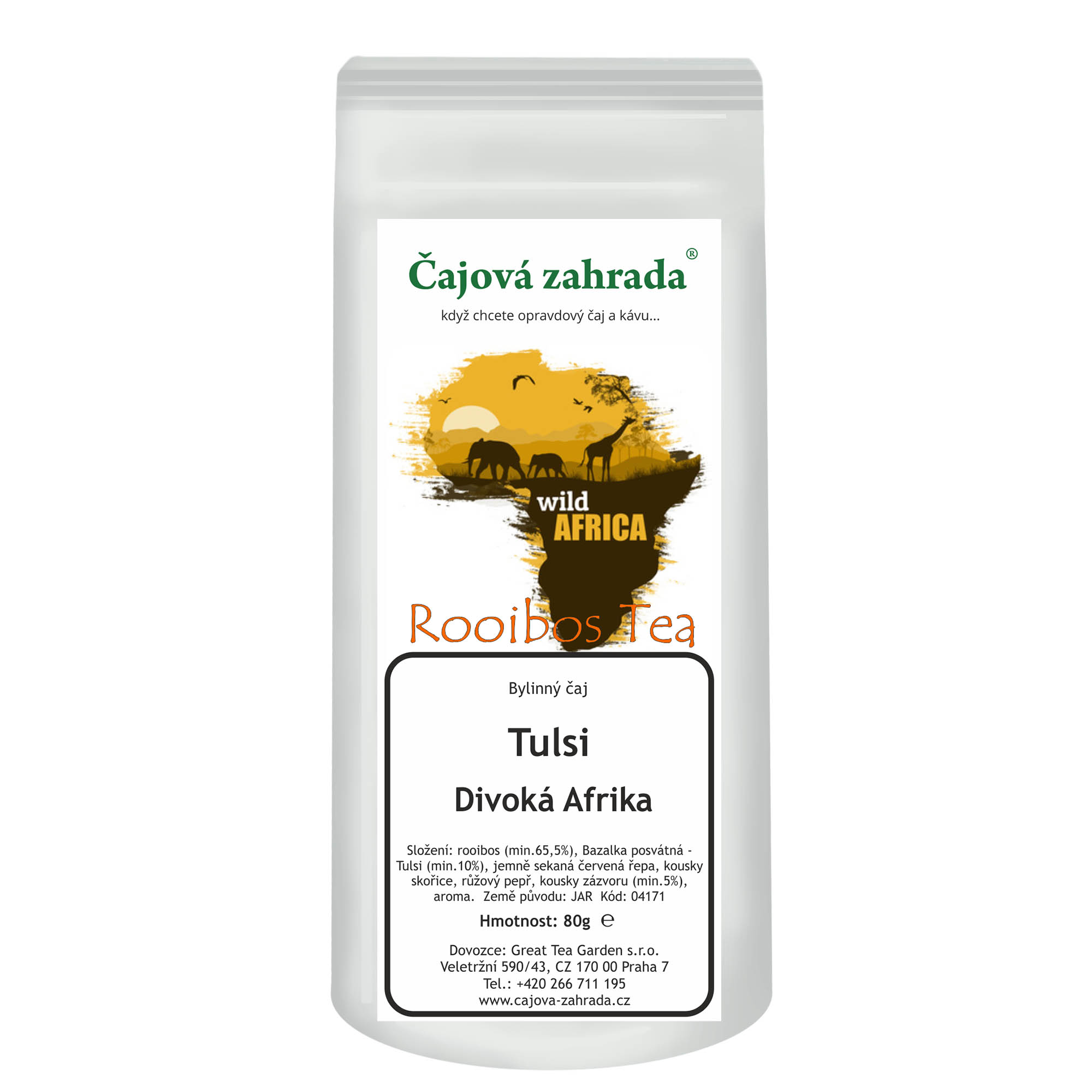 Levně Čajová zahrada Rooibos Tulsi & Divoká Afrika Varianta: rooibos čaj 1000g