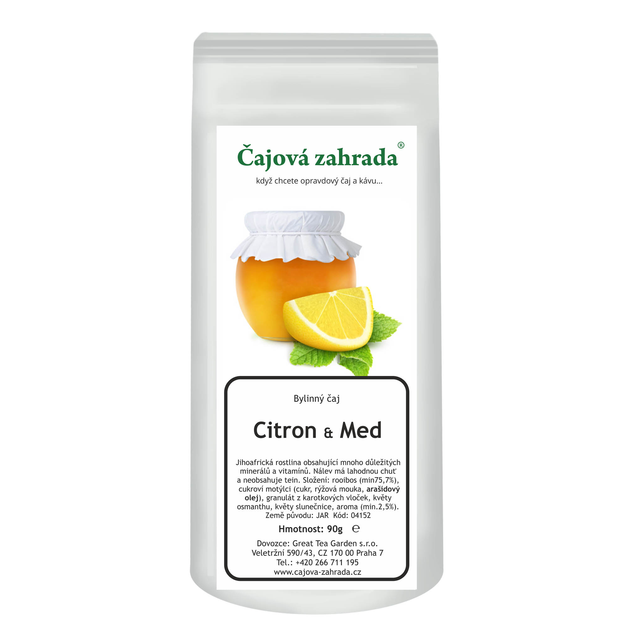 Levně Čajová zahrada Rooibos Citron & Med Varianta: rooibos čaj 1000g