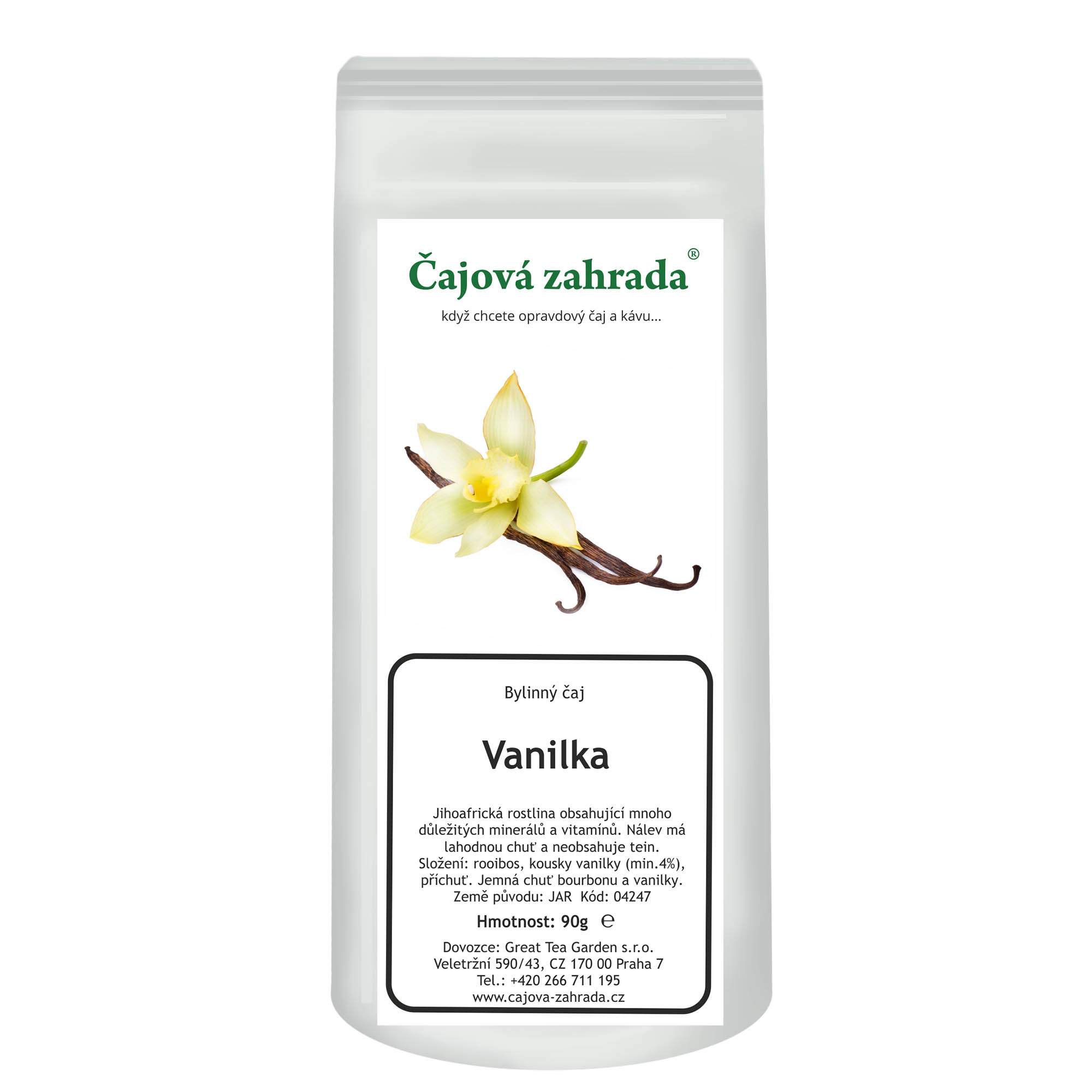 Rooibos Vanilka – sypaný bylinný čaj