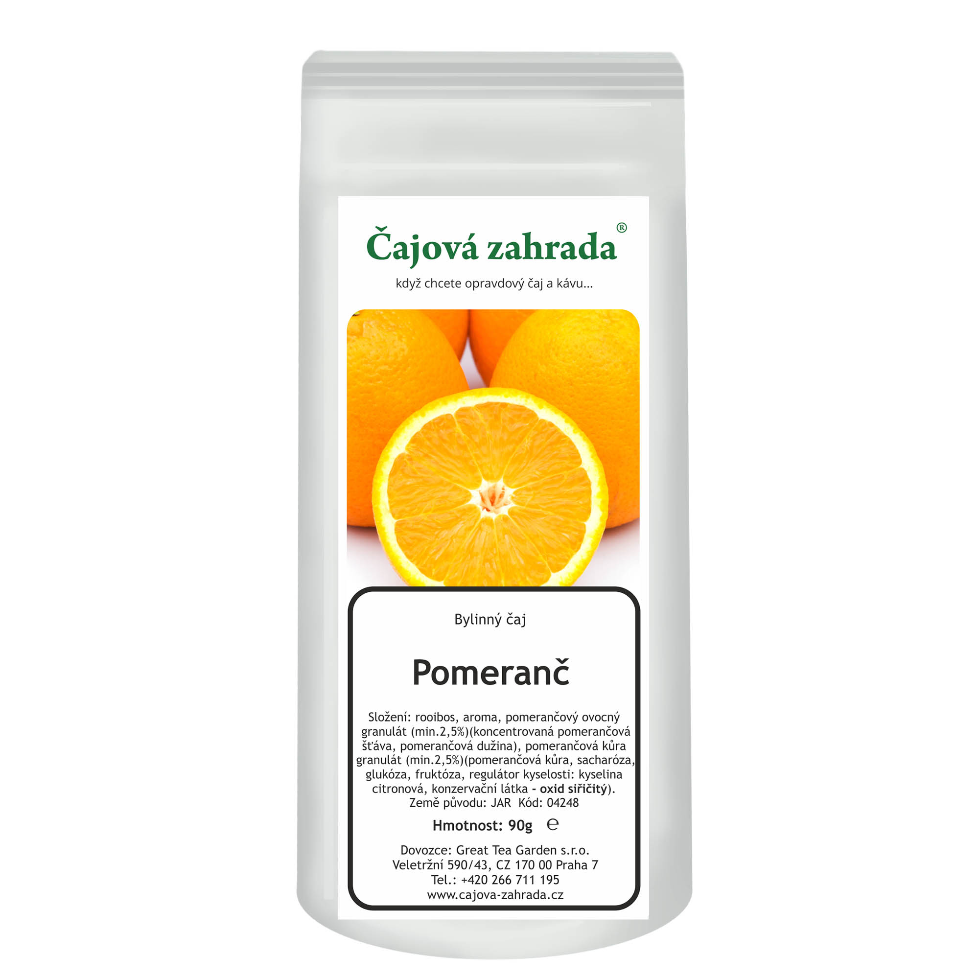 Levně Čajová zahrada Rooibos Orange - Pomeranč Varianta: rooibos čaj 500g