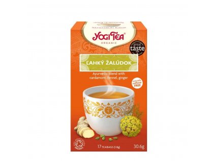 Yogi Tea Ľahký žalúdok porciovaný čaj 17 sáčkov spredu