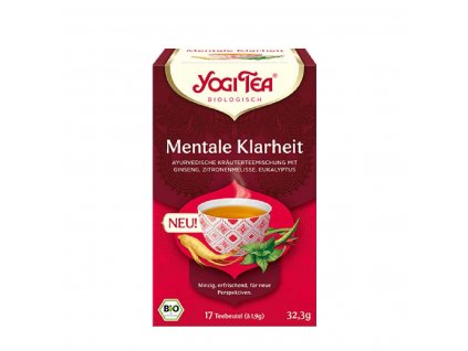 Yogi Tea Mentálna jasnozrivosť porciovaný čaj 17 sáčkov spredu