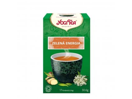 Yogi Tea Zelená energia porciovaný čaj 17 sáčkov spredu