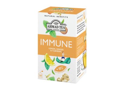 Ahmad Tea Immune porciovaný čaj 20 sáčkov sprava