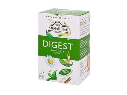 Ahmad Tea Digest porciovaný čaj 20 sáčkov sprava