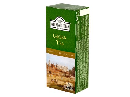 Ahmad Tea Green Tea porciovaný čaj 25 sáčkov sprava