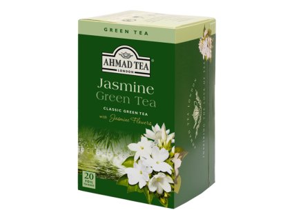 Ahmad Tea Jasmine Green Tea porciovaný čaj 20 sáčkov sprava