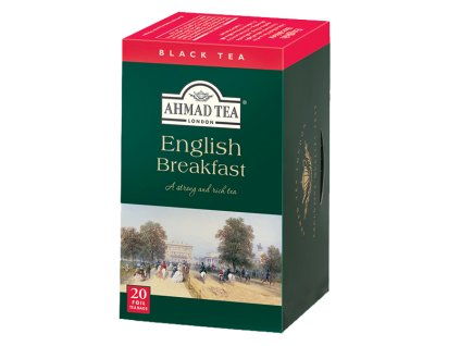Ahmad Tea English Breakfast porciovaný čaj 20 sáčkov sprava
