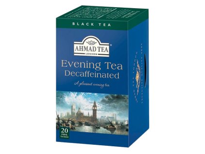 Ahmad Tea Evening Tea Decaffeinated porciovaný čaj 20 sáčkov sprava