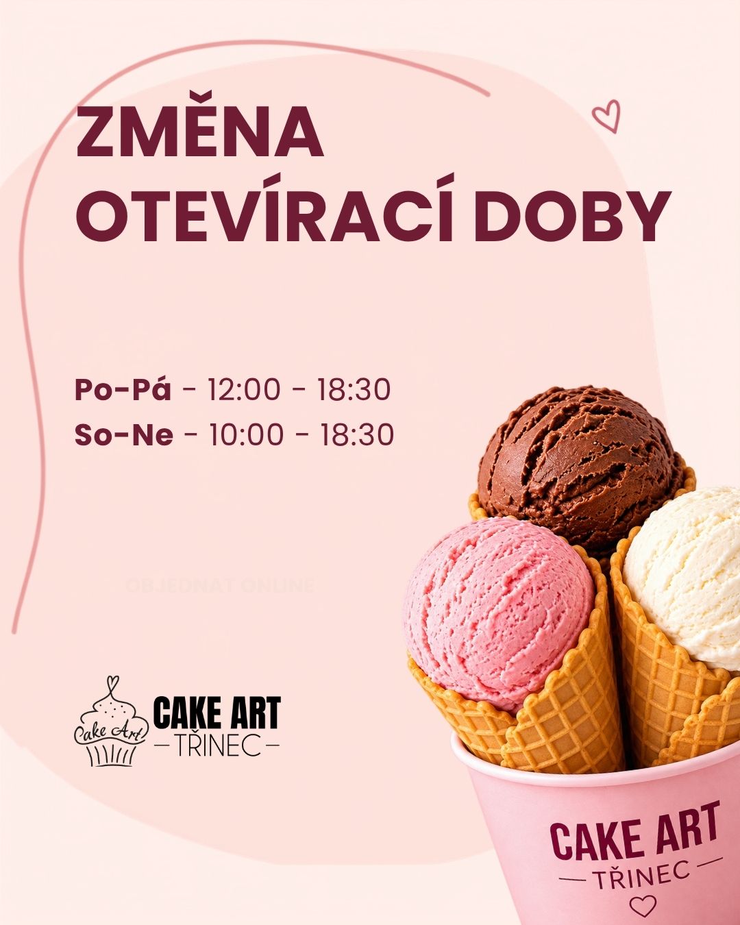 Změna otevírací doby
