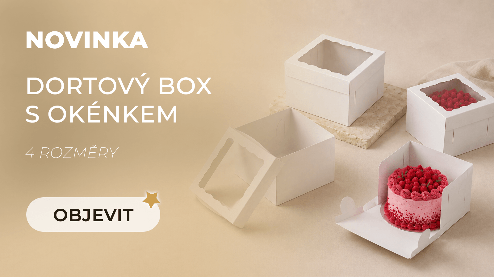 Dortový box s okénkem (4 velikosti)