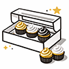 Boxy na muffiny a cupcake