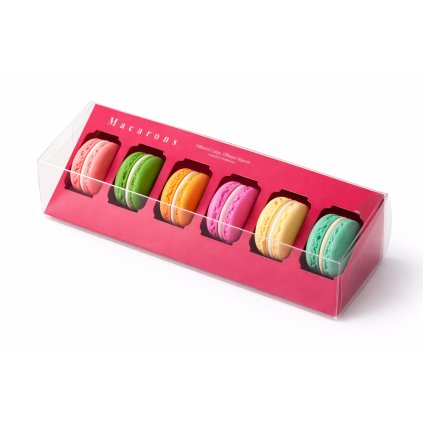 Krabička na makronky ruzova