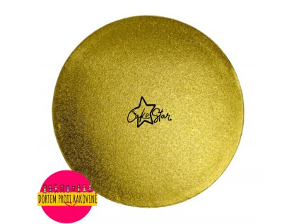 Cake Star Tác pevný zlatý logo