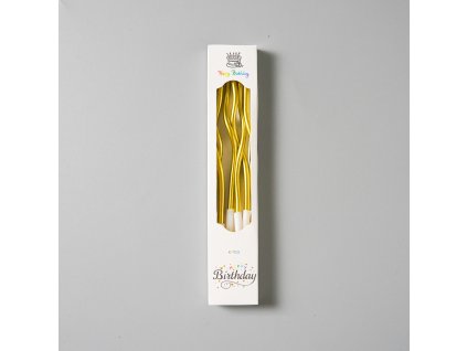 Dortové svíčky zakroucené zlaté 6ks