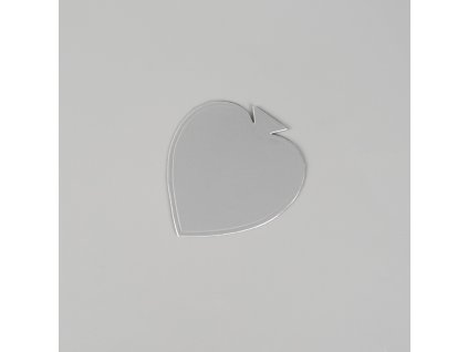 Podložka pod minidezerty stříbrná list 8,5x9,5 cm