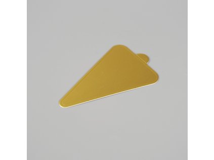 Podložka pod minidezerty zlatá trojúhelník 11,8 x 7,8 cm