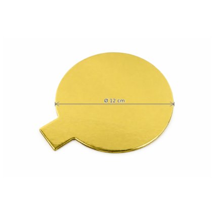 Podložka pod minidezerty zlato-stříbrná kruh 12 cm