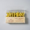 Dortové svíčky "Happy Birthday" zlaté