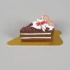 Mini Dessert Board Triangular Gold 11.8 × 7.8 cm