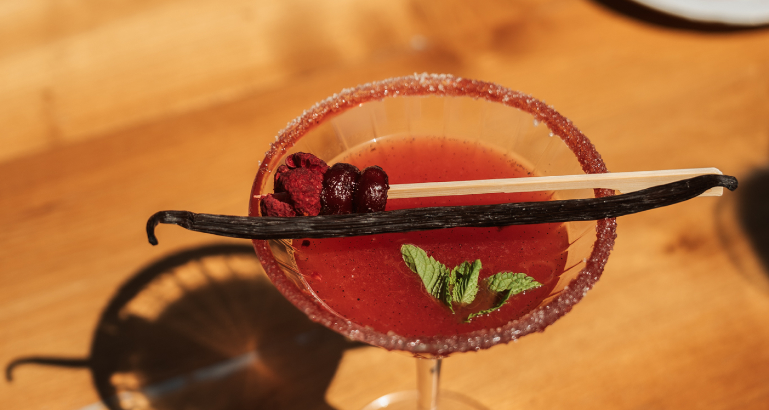 Daiquiri s malinami a vanilkou