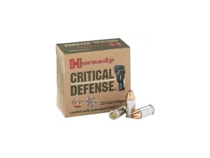 naboj kulovy hornady critical defense 9mm luger 115gr ftx cd