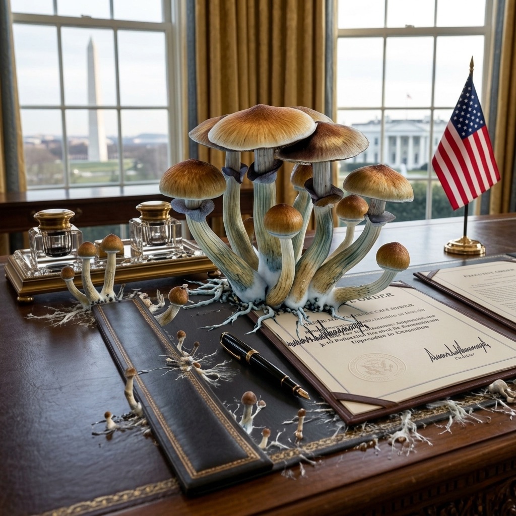 Psilocybin v USA 2026: Trump podepisuje revoluci!
