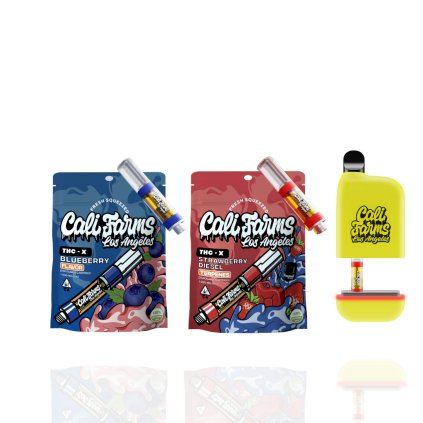 Dárkový set 2x THC-X vape náplň + baterie 900 MHA - schovka