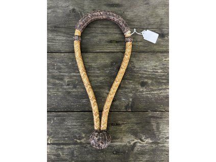 1/2 Hackamore - Farbe natur mit dunkelbraunem Nosebutton und Heelknot