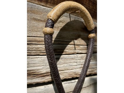 5/8" Hackamore - hnědá s přírodními prvky