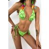 Zelené bikiny s potlačou Lemonade