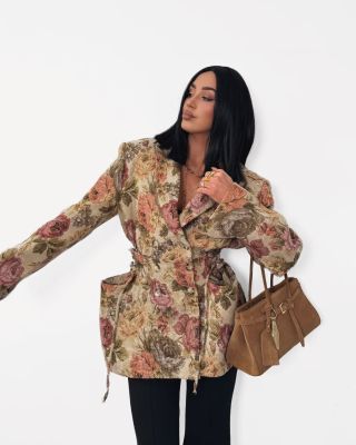 Sako/šaty z luxusného žakárového materiálu 🌼 #sako #saty #bavlnenesako #kvetinovesako #damskesako