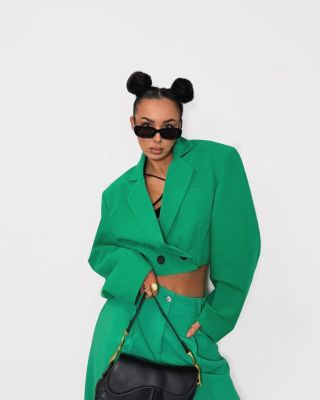 Krátke sako SORRIES ✨️ #sako #kratkesako #zelenesako #oversizesako #damskesako