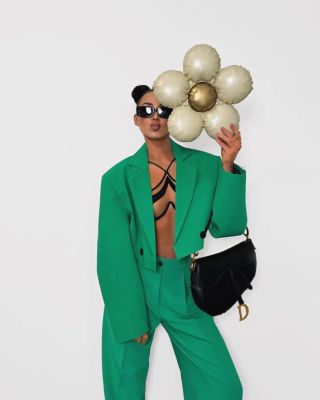 Krátke sako SORRIES ✨️ #sako #kratkesako #zelenesako #oversizesako #damskesako