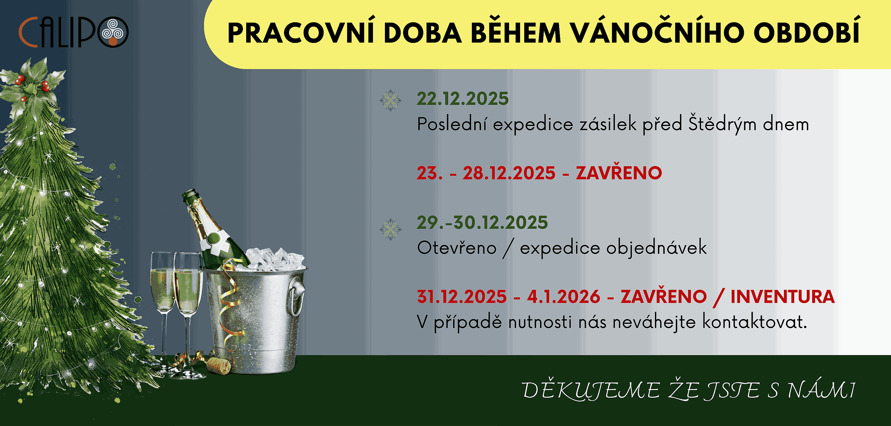 Krásné svátky a šťastný nový rok