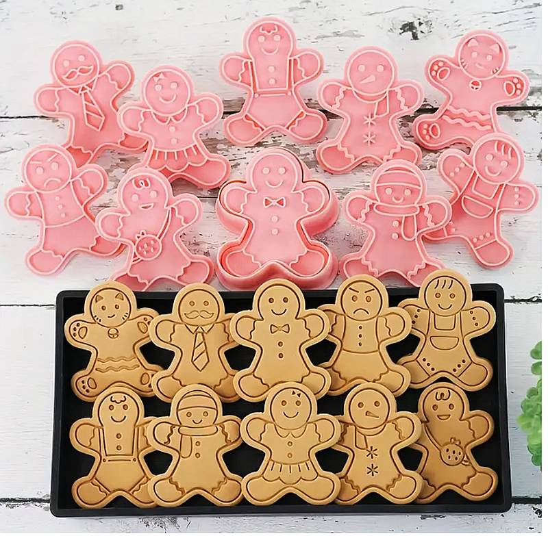 plastová vykrajovátka a razítka Perníčky Vánoce