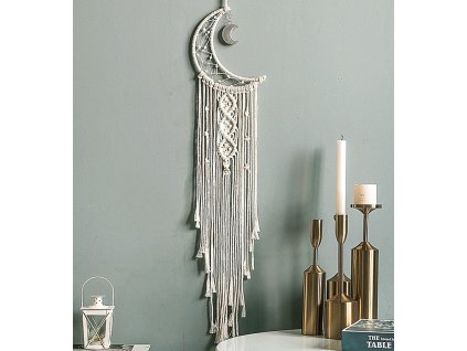Macrame dekorace na zeď Měsíc Alfa 2