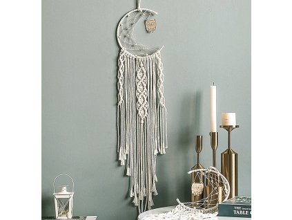 Macrame dekorace na zeď Měsíc Beta 2