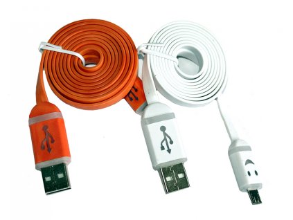 PLochý USB kabel svítící koncovky